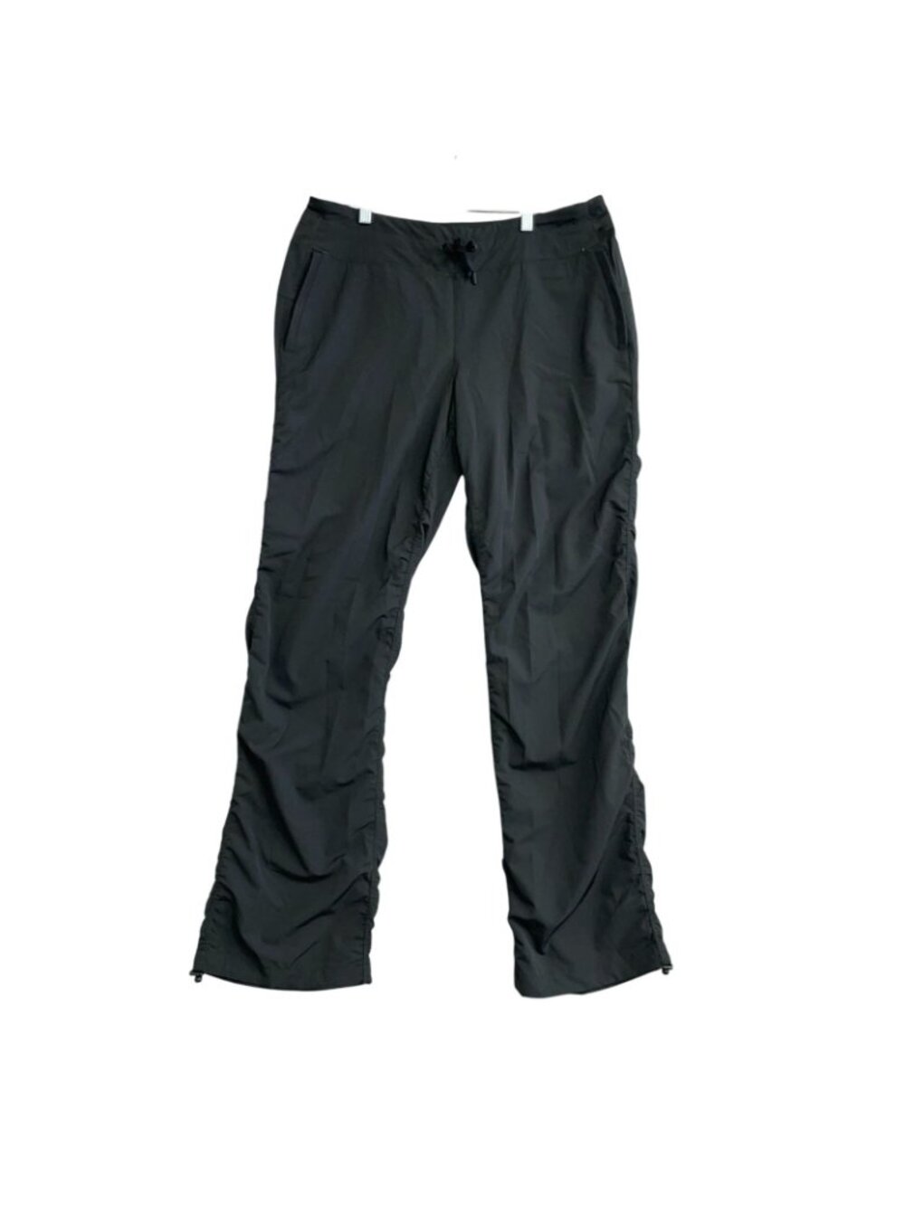 NWOT Kirkland Signature Women's M Active Pants Black Ruched Polyester  P0794 - Picture 4 of 14